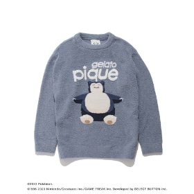 【gelato pique】【メンズ】ベビモコジャガードプルオーバー＆ロングパンツセット　ネイビー　M/L