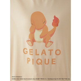 【gelato pique】接触冷感プリントTシャツ&ショートパンツセット オレンジ
