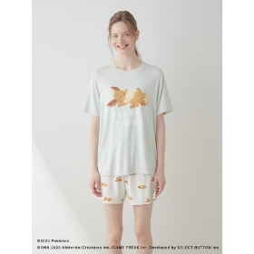 【gelato pique】接触冷感プリントTシャツ&ショートパンツセット ミント