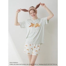 【gelato pique】接触冷感プリントTシャツ&ショートパンツセット ミント