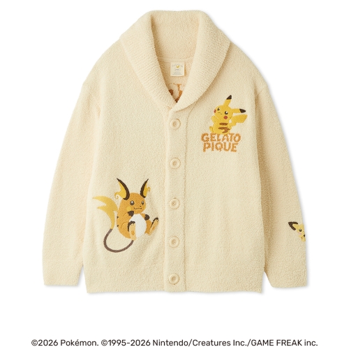 【gelato pique】UNISEXベビモコJQDショールカーディガン YEL