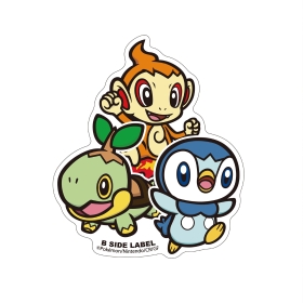 B-SIDE LABELポケモンステッカー ナエトル&ヒコザル&ポッチャマ