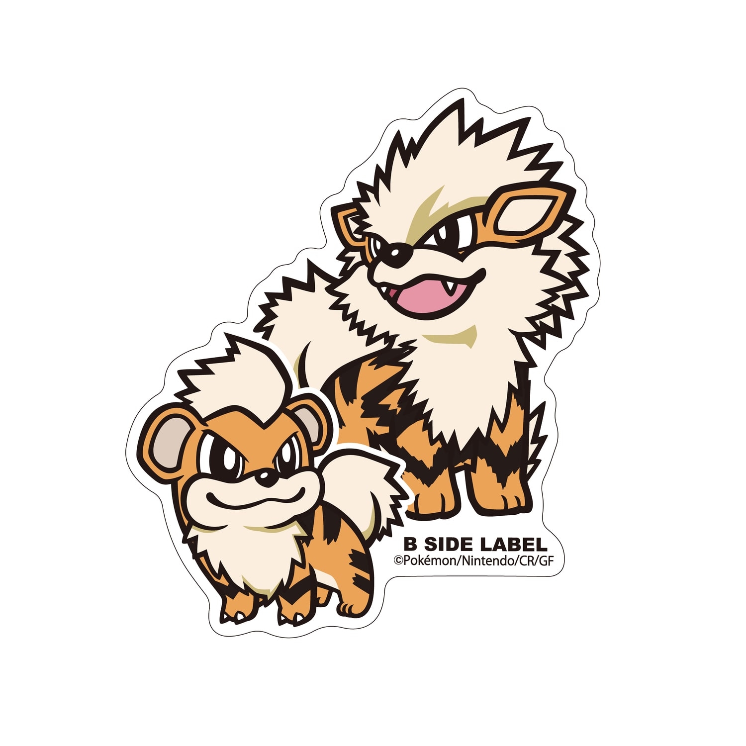 B-SIDE LABELポケモンステッカー　ガーディ＆ウインディ