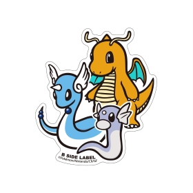 B-SIDE LABELポケモンステッカー ミニリュウ&ハクリュー&カイリュー