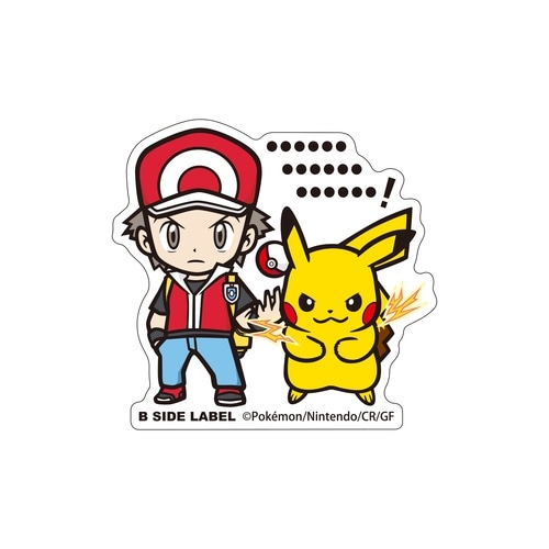 B-SIDE LABELポケモンステッカー　レッド＆ピカチュウ