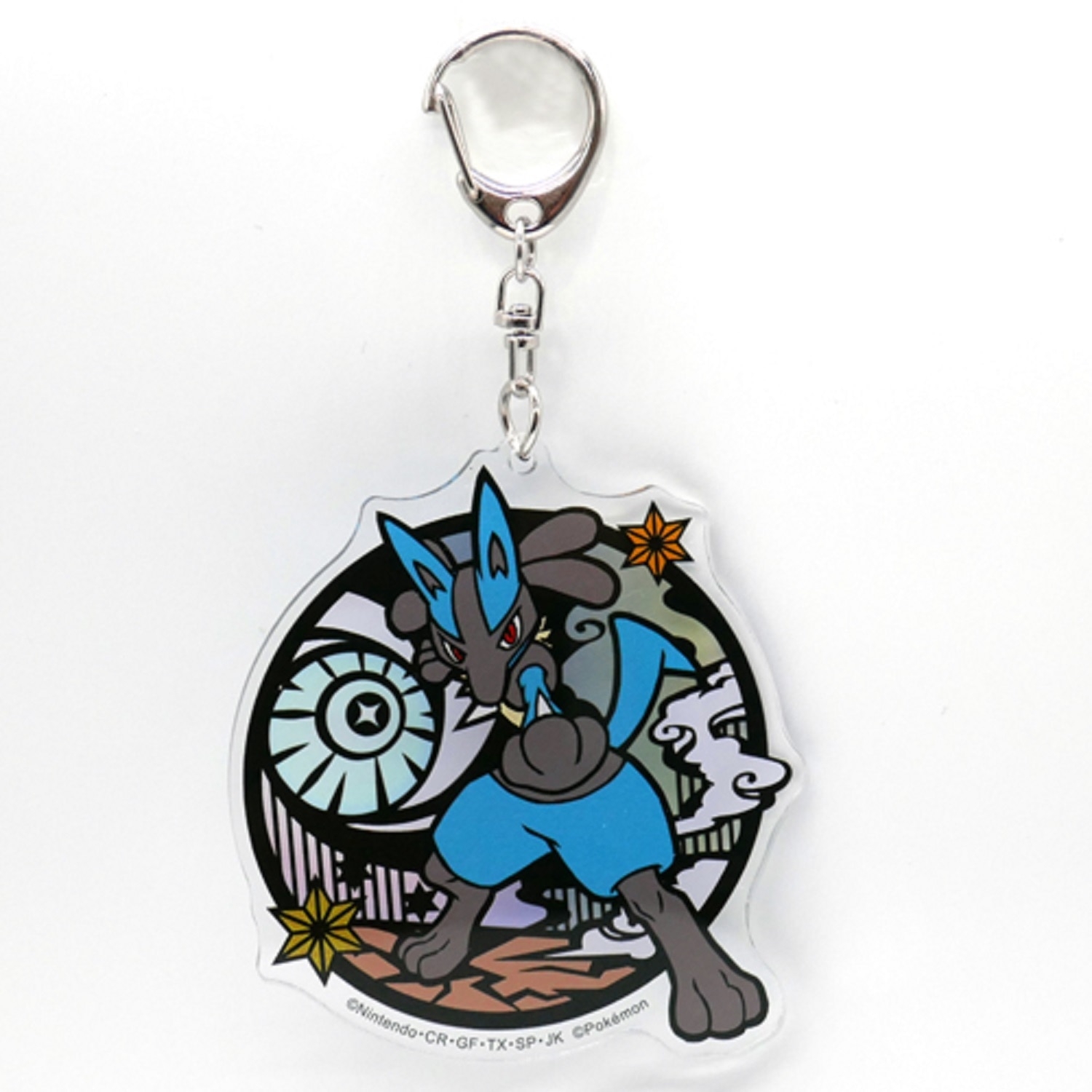 切り絵シリーズ　アクリルキーホルダー　ルカリオ
