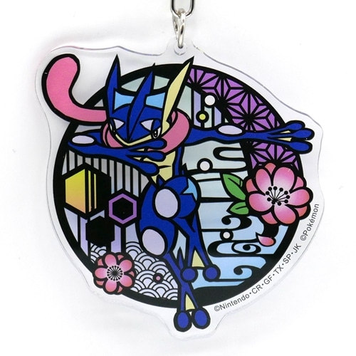切り絵シリーズ　アクリルキーホルダー　ゲッコウガ