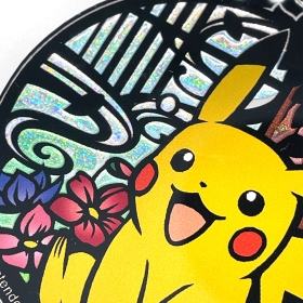 切り絵シリーズ グリッターキーホルダー ピカチュウB