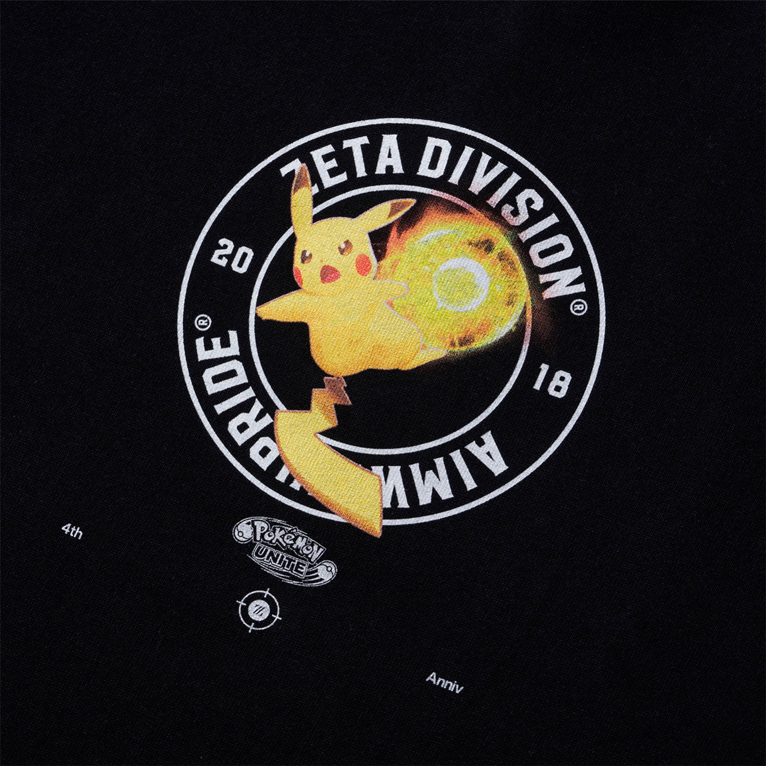 ピカチュ Pokémon UNITE Tシャツ　Mサイズ Pokémon UNITE × ZETA DIVISION TEE Pikachu / BLACK M ｜【公式