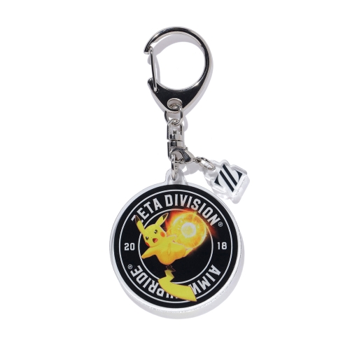 Pokémon UNITE × ZETA DIVISION ACRYLIC KEY CHAIN Pikachu / BLACK