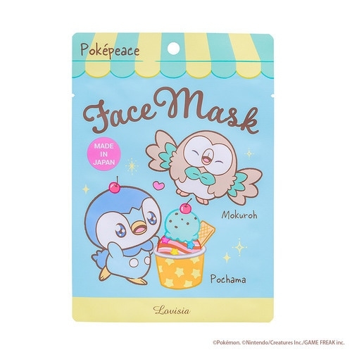 ポケピースフェイスマスク　ポッチャマ＆モクロー