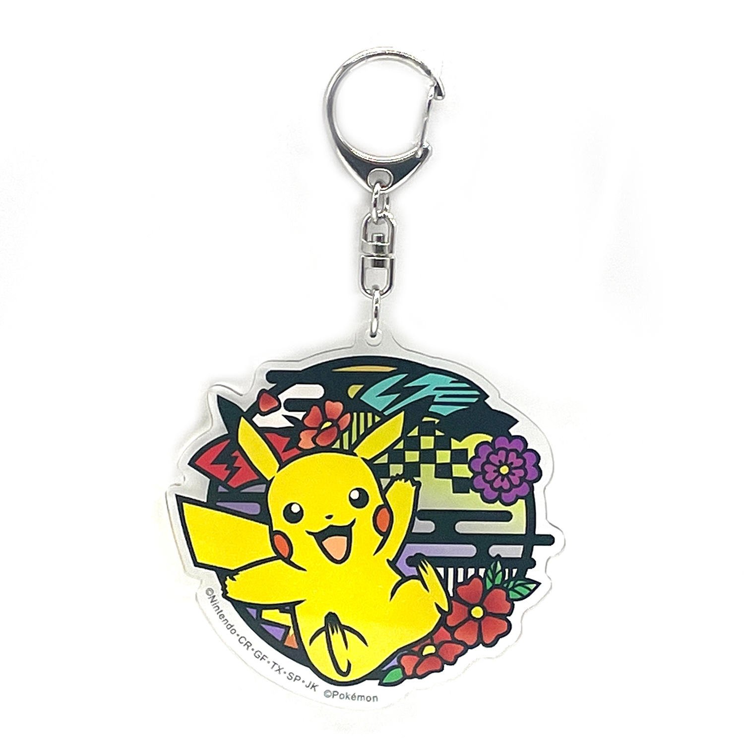 切り絵シリーズ　アクリルキーホルダー　ピカチュウ２