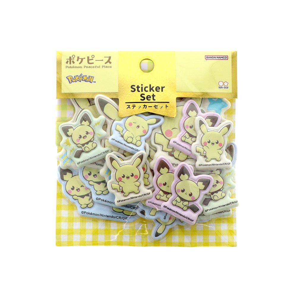 ステッカーセット　ポケピース　ピカチュウ＆ピチュー
