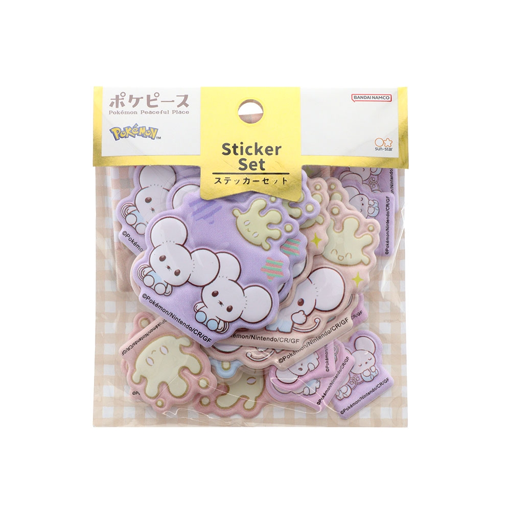 ステッカーセット　ポケピース　マホミル＆ワッカネズミ