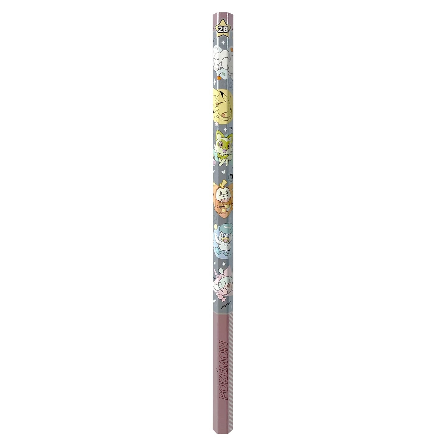 かきかたえんぴつ2B　銀軸　カラフルポップシリーズ