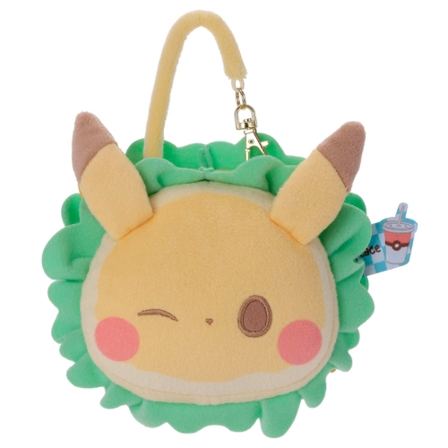 ポケピース／ぬいぐるみミラー（ハンバーガー風）／ピカチュウ