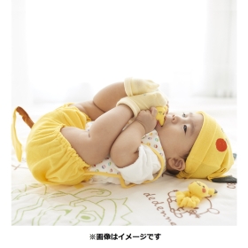モンポケ ギフトセット (エプロンスーツ&帽子)