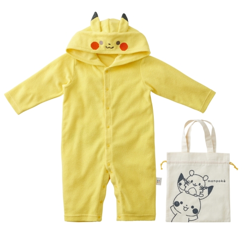 モンポケ ピカチュウ フード付きカバーオール ｜【公式】ポケモン
