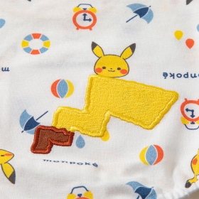 モンポケ　総柄プリント半袖ロンパース