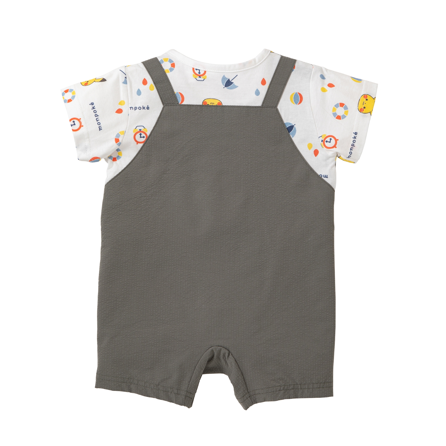 モンポケ　サロペット型半袖ロンパース　KA