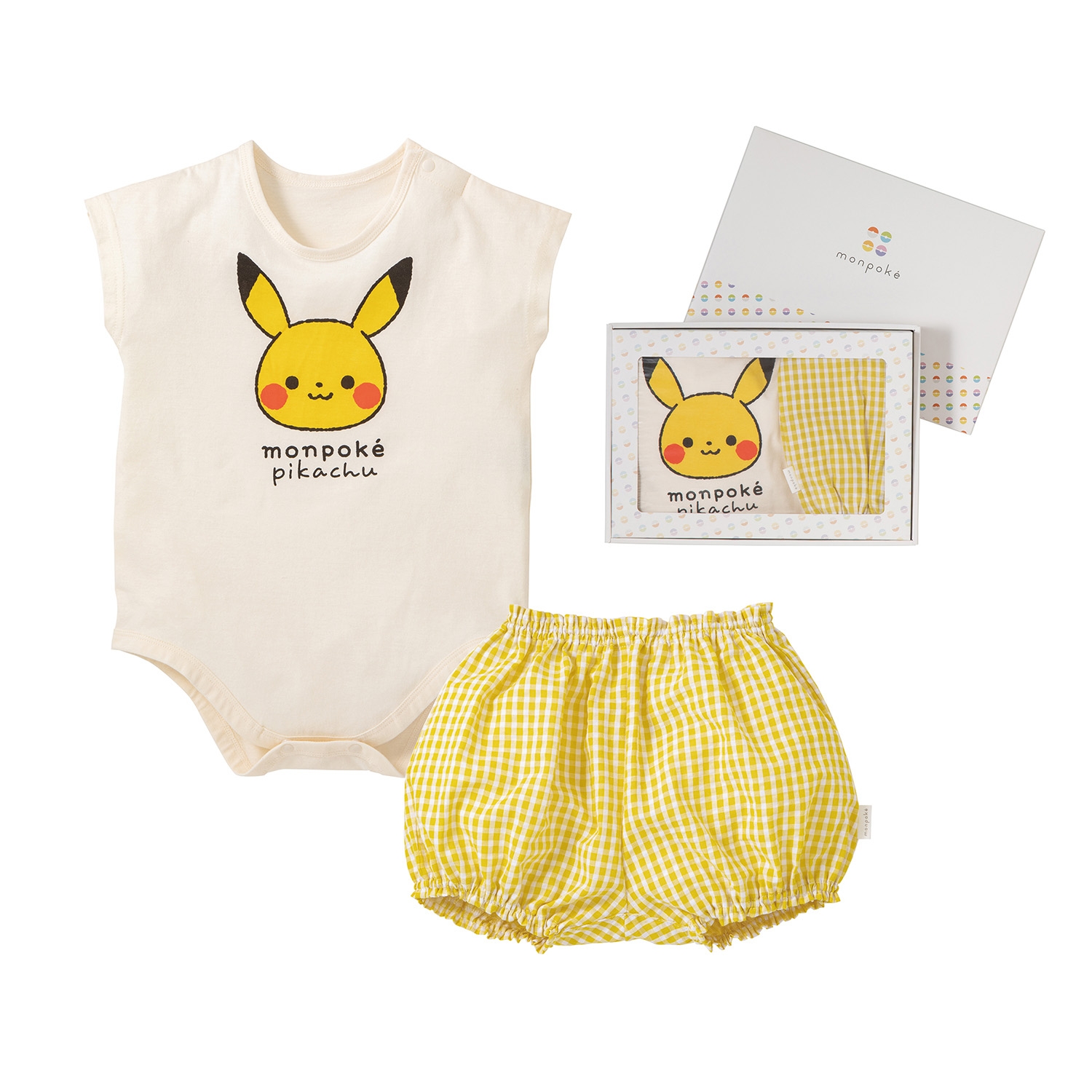 モンポケ　ブルマ付き半袖ロンパース　YE