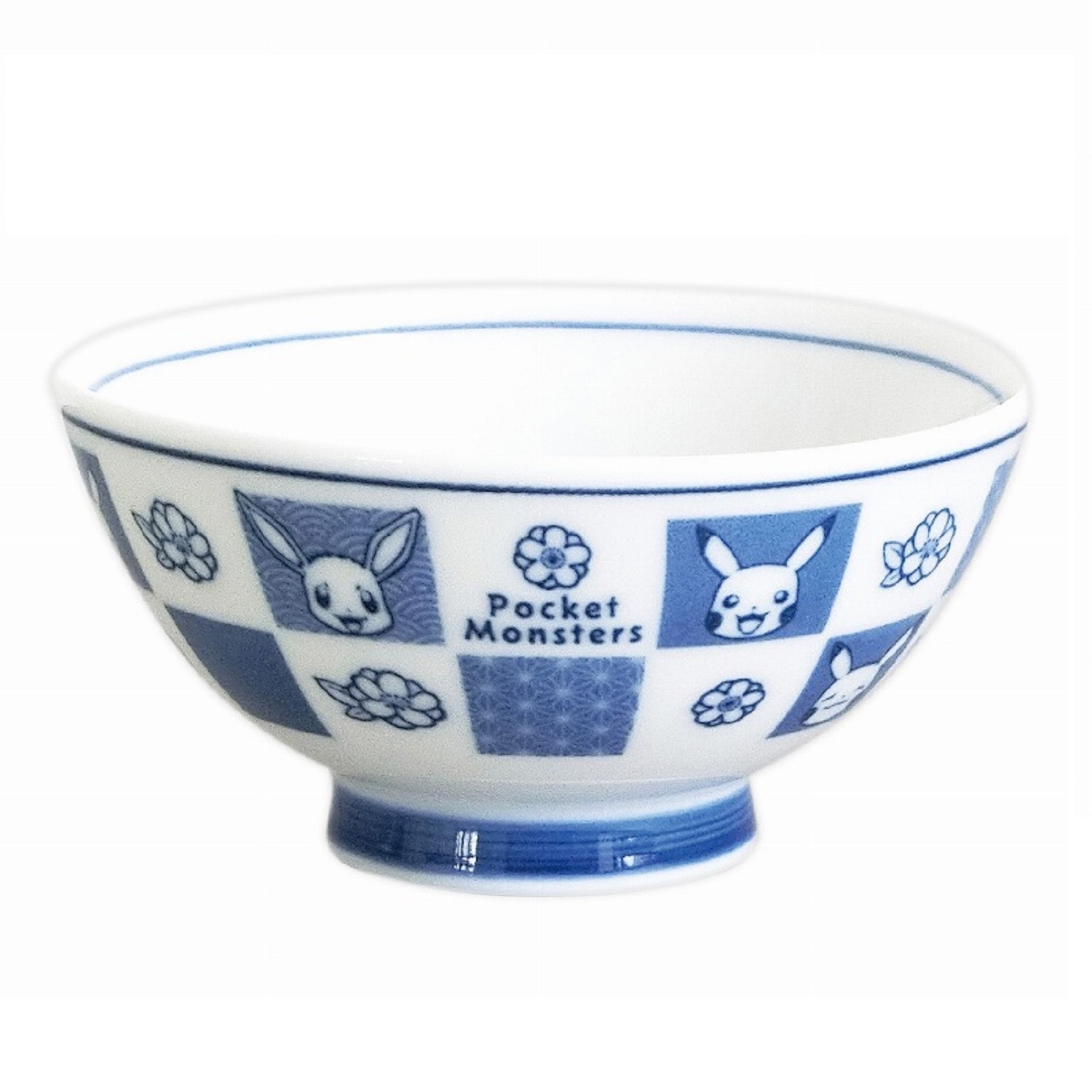 千代紙　染付茶碗