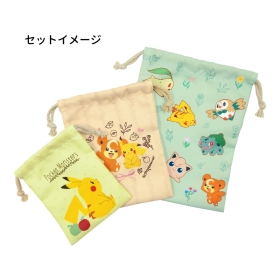 ３P巾着　ボタニカル