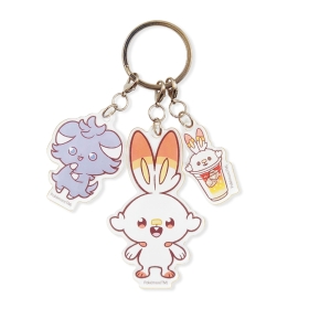 3連アクリルキーホルダー　ヒバニー＆ニャスパー　ポケピース
