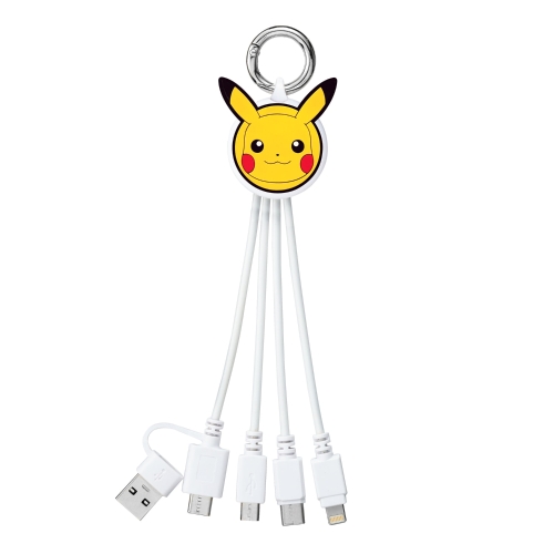 3in2　マルチ充電ケーブル　ピカチュウ
