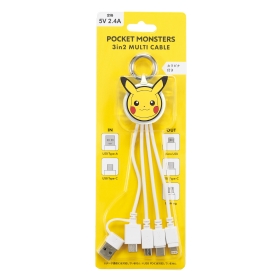 3in2 マルチ充電ケーブル ピカチュウ