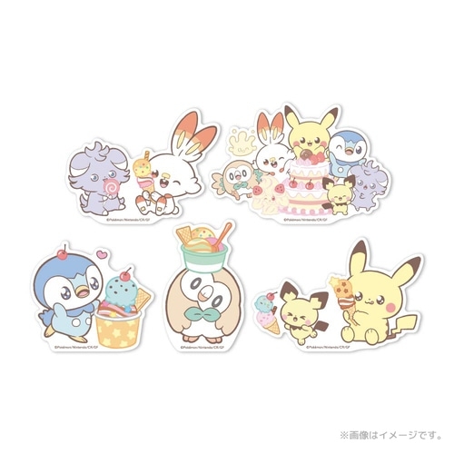 ステッカー5枚セット A Sweets shop ポケピース ｜【公式