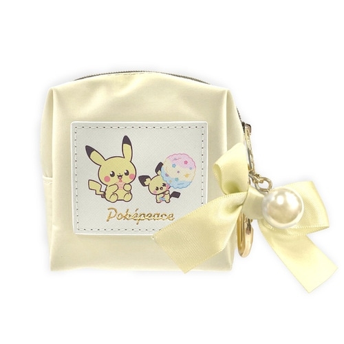 カラビナ付きミニポーチ　ピカチュウ＆ピチュー　Sweets shop　ポケピース