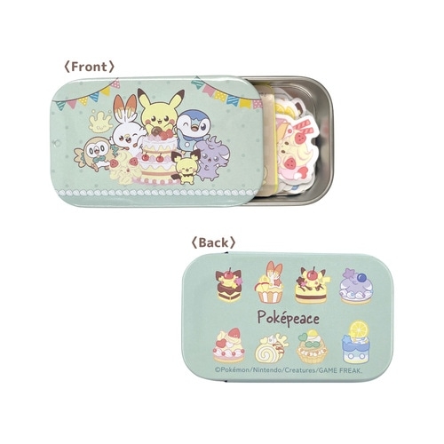 シール入りスライド缶　集合　Sweets shop　ポケピース