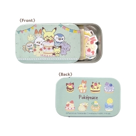 シール入りスライド缶　集合　Sweets shop　ポケピース