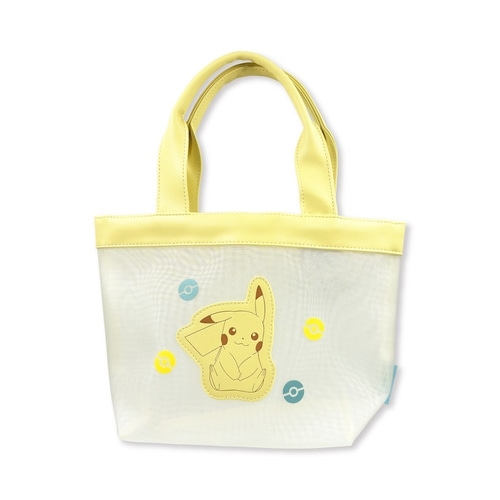 メッシュミニトートバッグ　パステル　ピカチュウ