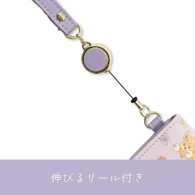 2つ折りリール付きパスケース PK フラワー