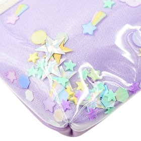 スリムポーチ　パープル　ほしぞら　ポケピース