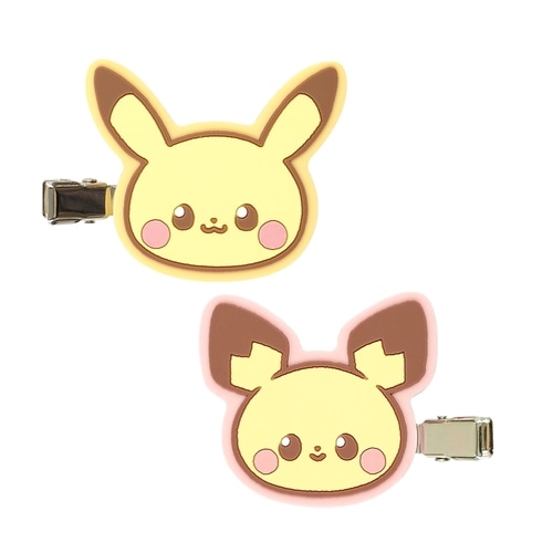 ラバーヘアクリップ　ピカチュウ＆ピチュー　ポケピース