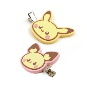 ラバーヘアクリップ　ピカチュウ＆ピチュー　ポケピース