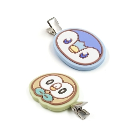 ラバーヘアクリップ　ポッチャマ＆モクロー　ポケピース
