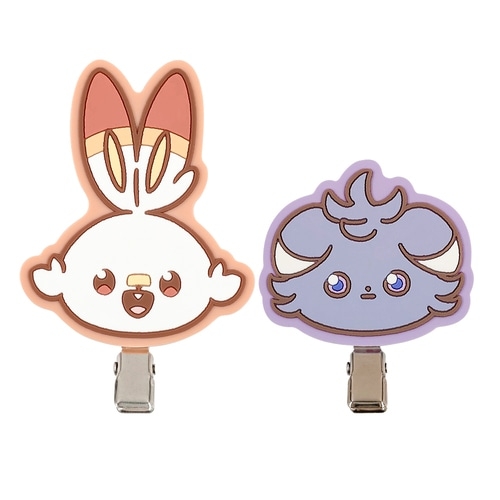 ラバーヘアクリップ　ヒバニー＆ニャスパー　ポケピース