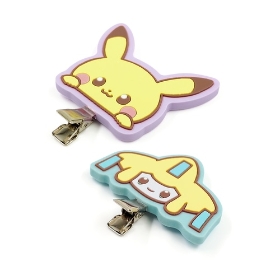 ラバーヘアクリップ　ピカチュウ＆ジラーチ　ポケピース
