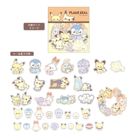 フレークシール　ぬいぐるみ　ポケピース