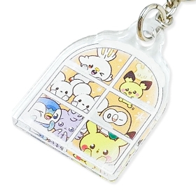 チャーム付き4色ボールペン　ウィンター　ポケピース
