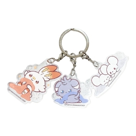 3連アクリルキーホルダー ウィンター ヒバニー・ニャスパー