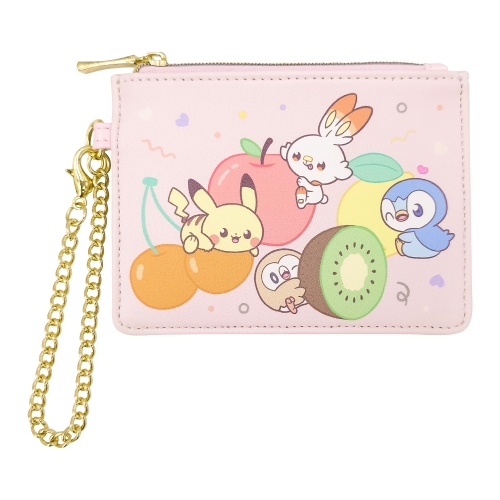 コイン＆パスケース　ピンク　フルーツ　ポケピース