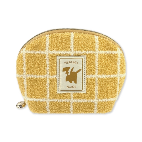 ラウンドポーチ　もこもこサガラ　ピカチュウ