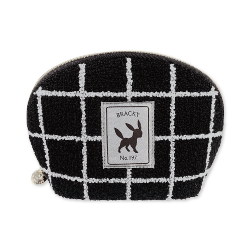 ラウンドポーチ　もこもこサガラ　ブラッキー