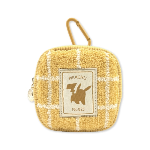 カラビナ付きミニポーチ　もこもこサガラ　ピカチュウ