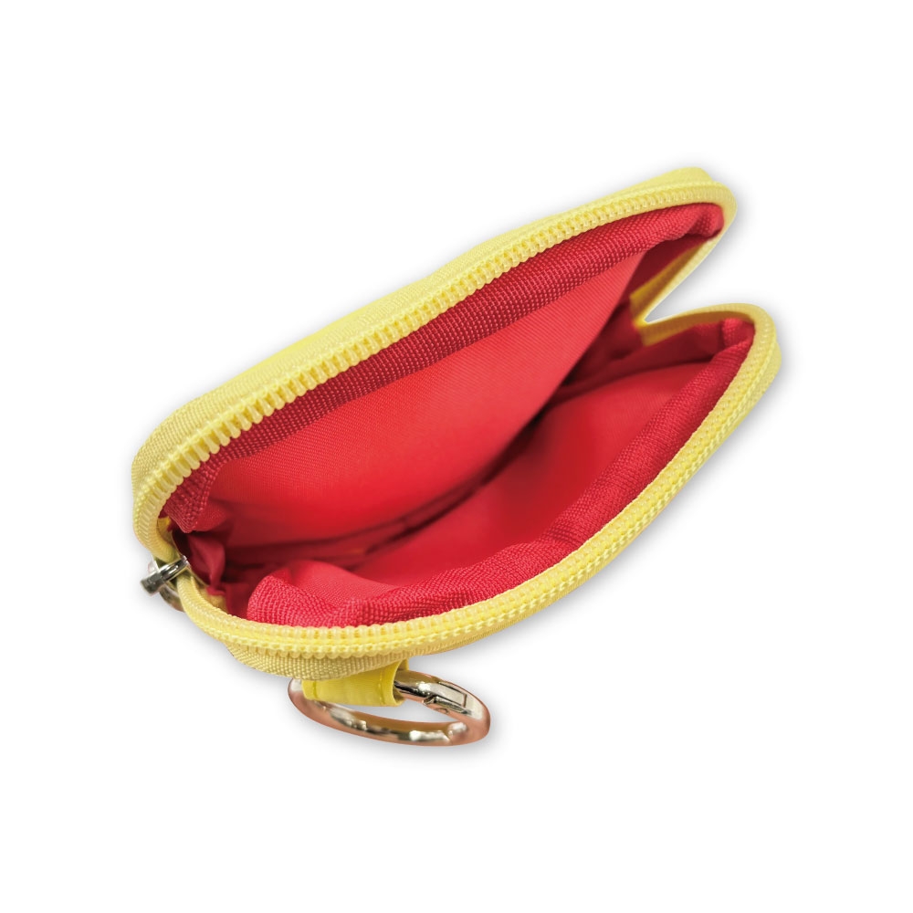 カラビナ付きスリムミニポーチ　カラーロゴ　ピカチュウ